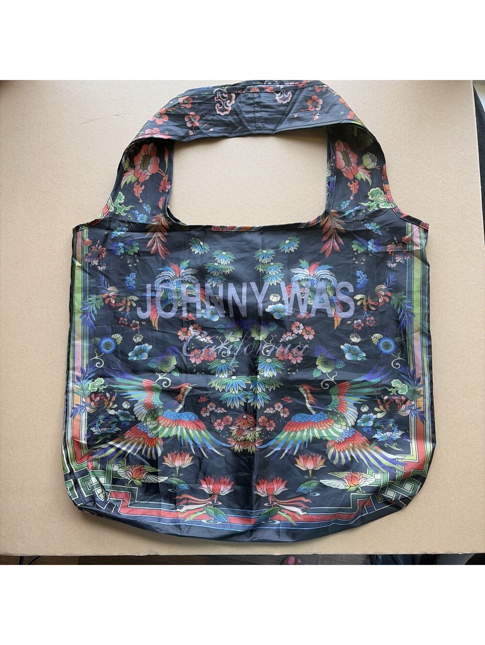 JOHNNY WAS California Tropical Nylon Reusable Tote Bag Straps